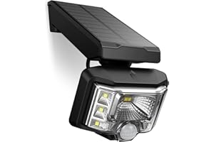 ‎VICALO Vicalo Solarlampen für Außen mit Bewegungsmelder, 1800mAh Led Solar Strahler Außen Ip65 Wasserdicht 360° Verstellbar Solar Lampe Outdoor Ideal für Terrasse, Garage, Garten