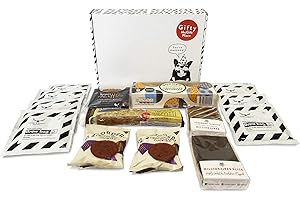 GIFTY MCGIFT PLACE Coffee Brew Bags Gift Hamper - Paddy & Scotts Coffee Brew Bags, Toffee Waffles, Millionaires Shortbread, Billionaires Flapjack, Borders Biscuits