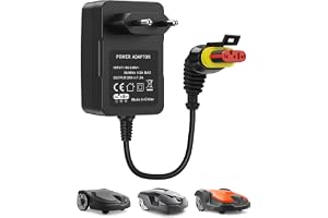 RENGOGA 28 V 1,3 A nätdel laddare kompatibel med Husqvarna Automower 105, 305, 310, 315, 315X, 405X, 415X, 310 Mark II, 315 Mark II, Gardena R50Li, R70Li, R80Li, Sileno City, Life, Minimo