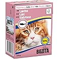 Bozita Appetizers in Sauce Wet Food with Salmon in Tetra Recart 16 x 370 g - Grain-Free - Sustainably Produced Cat Food for Adult Cats - Complete Food (Pack of 16) 1 Pack