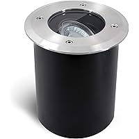 SSC-LUXon JUAVI LED Bodenstrahler schwenkbar für Außen IP67 - mit LED GU10 3W neutralweiß 230V - Boden Einbauleuchte…