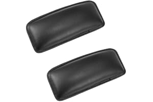 WIDESMART 2 Stück Auto Konsole Kniepolster,Universal Weiches Leder Auto Knieschoner Auto Fußpflege Knie Leggings Abdeckung Oberschenkel Unterstützung Komfort Elastisches Kissen Auto Innenzubehör（Schwarz）