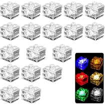 12 Pezzi di Costruzione luminosi a LED, 2x2cm Mattoncini luminosi quadrati, Lampada Trasparente con mattoncino di avvio, Set di Mattoncini da Costruzione Compatibile con Tutte le Principali Marche