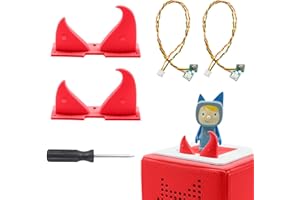 GLASSVIO 2 Stücke Ersatz Ohren,Ersatz Tasten Kabel mit Schraubendreher für Toniebox Lautstärkeregler Tasten Ohren, Mikrotaster Button Reparatur Zubehör Kompatible mit Toniebox Lautstärkeregler Tasten