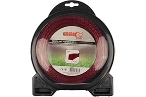 Bricoferr BF101QE - Hilo desbrozadora Nylon Perfil Trenzado (3 mm x 56 Metros, silencioso)