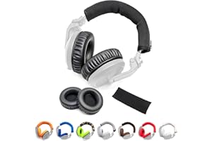 VOARMAKS Kit di ricambio per cuffie DJ Pioneer HDJ-X5 X5BT HDJ-X7 X7BT HDJ-X7BT HDJ-X7BT HDJ-X10, con imbottitura in memory foam (cuscinetti e fascia)