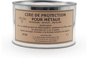 Comptoir d'Art - Cire Incolore de Protection (0730) pour Métaux Ferreux (1L)