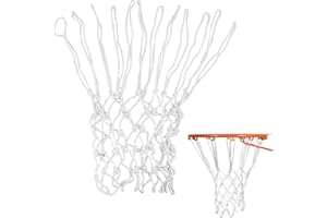 VXIWSCY Rete da Basket di Ricambio Resistente a Tutte le Condizioni Atmosferiche, Compatibile con Canestri Standard Interni ed Esterni, 12 Passanti, 53 cm, in Poliestere Durevole