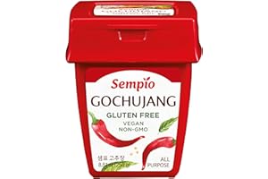 Sempio Gochujang (250g) - Pasta de Chile Coreano, Dulce, Agria, Sabrosa y Picante. Salsa de Pimiento Rojo para Tteokbokki, Comida Coreana. Vegana, No Transgénica