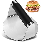 FCHERP Smash Burger Stainless Steel 304, Burger Press, 5.5 Inch Round Burger Crusher, Hamburger Press for Making Burgers, Ste
