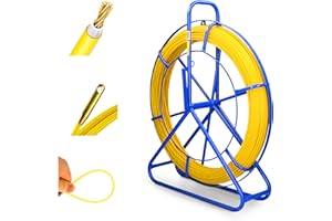 ‎EXTRALINK Extralink FRP Glasfaserstab 8mm Durchmesser 50m,Leerrohr mit Rollenhalter und Bremse,Einziehfeder mit hoher Elastizität und Festigkeit,Fiberglas Kabel Zubehör für optimale Installation,Glasfaser