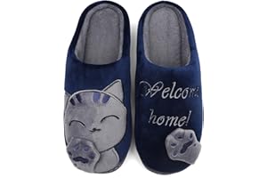 Mishansha Chaussons pour Femme Homme avec Dessin Animé - Mignon Chaud Doux et Confort