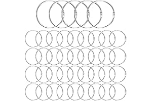 45 st gardinringar, 50 mm/2 i metallringar för duschdraperi | Öppnad design, hängande ring för duschdraperier, gardinstänger