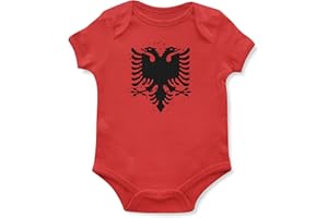 PURPLE PRINT HOUSE Albanian Eagle Babygrow Baby Boys Girls Albania Supporter Football Vest Babies