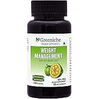 Greeniche Weight Management Natural and Herbal Garcinia Cambogia Extract - 90 Veg Capsules