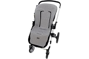 ROSY FUENTES - Funda de Verano para Silla Paseo Universal - Colchoneta para Carrito Bebé- Transpirable-Compatible con Bugaboo, Jane, Concord, Baby Jogger, Bebecar…0-negro