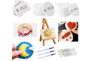 Guhupoy Magic Puffy Paint, Magic 3D Texture Painting Set for Children, Foam Painting with Puffy Pens, Easy to Activate with Water, Magic Texture Painting, DIY Creative Set