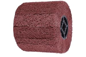 DENKERM 120x100mm Nylon Brush Drum Polishing Burnishing Wheel, Drawing Polishing Wheel, Iron Aluminum for Polishing of Stainless Steel Metal Structure(240 mesh)