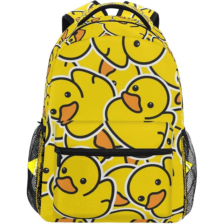 Rubber Duck Sunglasses Kids Backpack - Mini Toddler Bookbag, Water Bottle Pockets, Safety Whistle, Ages 3-8 - View #8