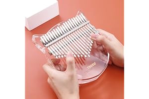 TREELF TF-21C 21 Tasten Kalimba Acryl Daumen Klavier 21 Tasten Mbira Transparent Keyboard Instrument Geschenk für Kalimba Liebhaber und Anfänger