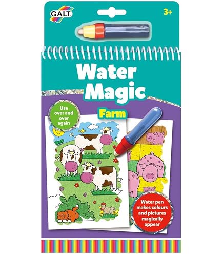Hyleara 2 Stuks Waterkleurboek Met Stiften – Herbruikbaar Magisch Kleurboek Voor Kids Vanaf 2 Jaar (astronaut & Transport)