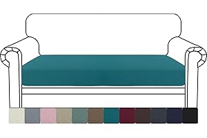YSTELLAA Housse Coussin Canapé Extensible, Housse De Coussin Canapé Antidérapant, Universelle Housse Dossier Canapé, Housse Coussin Canape, Housse De Coussin De Canapé, 2 Places, Vert Foncé