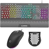 Rampage Eclipse Black Usb RGB Illuminated Q Gaming 4 Key Macro Gaming لوحة المفاتيح مجموعة الماوس