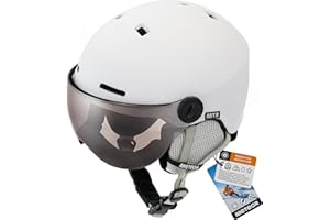 meteor Casco da Sci Invernale e da Snowboard con Occhiali per Bambini, Giovani e Adulti Regolabile Ski Helmet per Gli Sport Invernali, Skate e Alpinismo