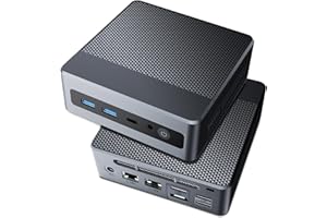 DARYUKUM Mini PC, Alder Lake-N100 (jusqu'à 3,40 GHz), Mini ordinateur 16 Go RAM 512 Go SSD, Mini ordinateur de bureau Windows 11 avec HDMI/WiFi 6/BT5.2, Triple écran 4K@60Hz, Bureau à domicile/Travail