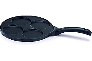 KITCHEN FUN Poêle à Blinis 27 cm, Noire