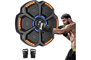 ‎EAGERMINDS Music Boxing Machine, Smart LED Bluetooth Musical Boxing Machine, mit Boxhandschuhen, Wandmontiertes Boxziel, 9 Geschwindigkeitsmodi und Zählmodus Für Erwachsene und Kinder Exercise