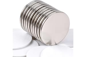 AENIENOE Imanes Neodimio Potentes 30x2mm Imanes Adhesivos Disco Iman 10 Piezas para Manualidades Refrigeradores de Pizarra Magnética Oficina Escuela Familia Magnet Redondos