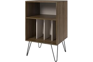 NOVOGRATZ Ameriwood Concord Turntable Stand, Wood Look Brown