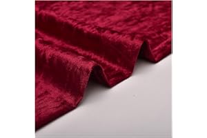 NAKAN Tissu de Velours Rouge au Mètre 150 Cm de Largeur Tissu de Velours pour La Couture de Bricolage, Nappe, Rideau, Coussin, Décoration de La Maison(Color:Red 13,Size:2m)