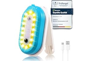 Dokkita Blinklicht Sicherheitslicht LED USB Aufladbar, Licht Schulranzen Kinder mit 4 Licht Modus, Sicherheitslicht mit Clip für Jogger, Schultasche für Kinder, leuchtanhänger Hund