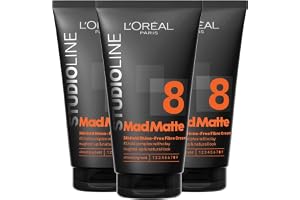 L'Oréal Paris Studio Line MadMatte Fiberpasta Matt Effekt Rufsigt Look Stadga 8 Ultra Stark - 3 Flaskor på 150ml