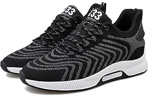 CERYTHRINA Aufzug Schuhe Herren 2,36 Zoll Elevator Schuhe Schnürhalbschuhe Leichte Atmungsaktiv Anzugschuhe Lace-up Sportschuhe Freizeitschuhe