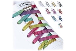 Olukssck 2 Paia Lacci Scarpe Elastici Senza Nodo No Tie Lacci, 6 mm (Larghezza) Lacci Elastici per Scarpe con Chiusura in Metallo per Bambini e Adulti, Adatto a Tutte Le Scarpe, 110cm