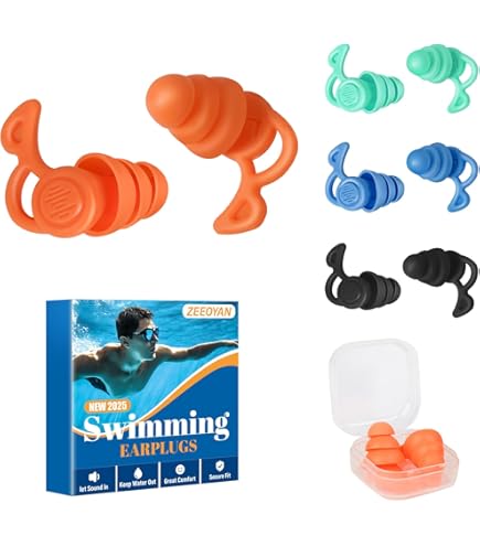 5 Paia Di Tappi Per Le Orecchie Per Il Nuoto, Tappi Per Le Orecchie Per Il Nuoto Tappi Per Le Orecchie In Silicone Impermeabili Riutilizzabili Per Adulti Adatti Per Nuoto Nautica Bag~p119639734