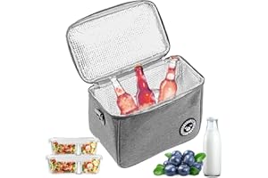 KERANEET Wiederverwendbare Lunchtasche 12.7L Kühltasche Picknicktasche Picknick Tasche Lunchtasche Kühltasche Picknicktasche Mit Tragegriff für Erwachsene Studenten Kinder