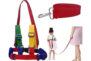 MEDILOE Toddler Walking Harness and Safety Leash Anti-Lost, 2 in 1 Baby Safety Band for 1-5 Years Kids Learning Walking Anti-Lost Wrist Link Toddler Anti-Lost Rope for Children (Upgraded Version)