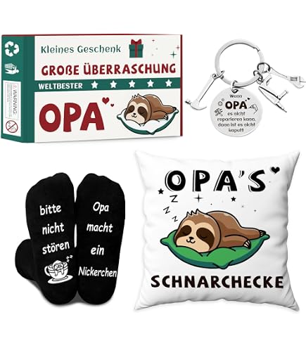 Kissenbezug „Papas Schnarchecke“ – 50x50 Cm, Aus Baumwolle, Perfekt Als Geschenk Zum Vatertag, Geburtstag Oder Weihnachten
