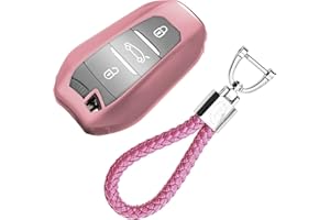 KASER Funda Carcasa Llave Coche Silicona TPU Compatible para Peugeot Citroen 3008 5008 Citroen DS Cover Llaveros Cover Protección Mando a Distancia Keyless (Rosa)