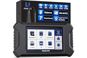 mucar Strumento diagnostico OBDII Diagnosi Auto CS6 OBD2 Dotato di aggiornamento a Vita di 6 Diagnosi di Sistema (ABS/SRS/ECM/TCM/BCM/TPMS) e 7 Servizi di Manutenzione (Oil/EPB/SAS/ETS/TPMS/ABS/FAP)