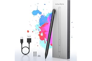 YEEMIE Stylus Stift für Microsoft Surface - 4096 Kippdruck+Touchscreen-Stiftkappe+75 Tage Akkulaufzeit, Arbeit Stift für Surface Pro9/8/7/6/5/4/3/X, Surface Go3/Book4/Book3/Laptop5/Laptop4/3/Studio 2