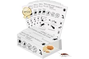 QULLMARTLE 5pcs Multi Use Pest Sticky Pads Trap,Crawling Insect Killer Traps,Trap for Other Bugs and Crawling Insects,Long-Lasting Cockroach Glue Traps,Easy Setup To Catch Pests Use Inside The Home,Garden Office