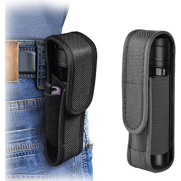 Porta Torcia Da Cintura In Nylon - Fondina Tattica Per Caccia, Outdoor E Sicurezza