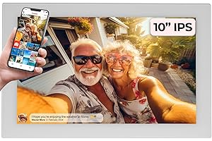 Denver Digitaler Bilderrahmen PFF-1037W, 10,1 Zoll, Weiß, PFF-1037White
