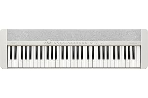 Casio Casiotone CT-S1WE Piano-Keyboard mit 61 anschlagdynamischen Tasten, 61 Sounds, weiß