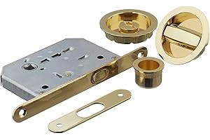 VI.TEL. E0262N 40 Kit con Serratura per Porte Scorrevoli, Oro